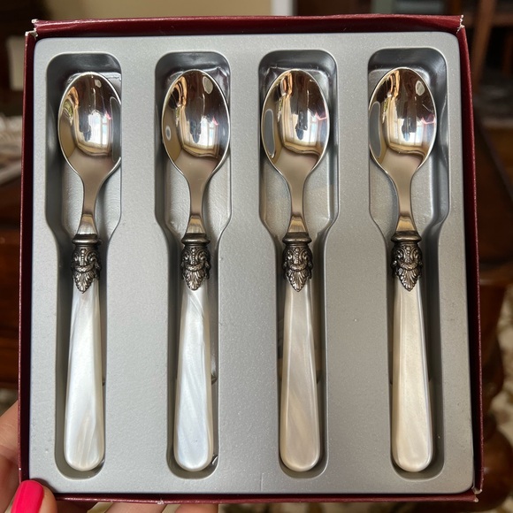 Eme Italy Napoleon Teaspoon / Coffee spoon set of 4 - Picture 2 of 13